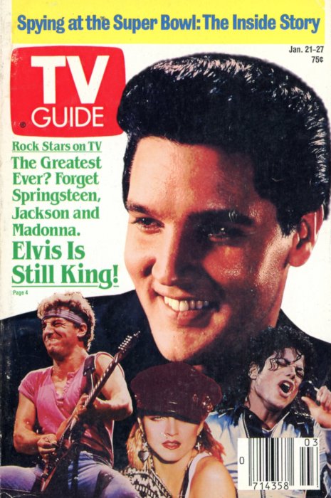 Scan of the front cover to the January 21st, 1989 issue of TV Guide magazine