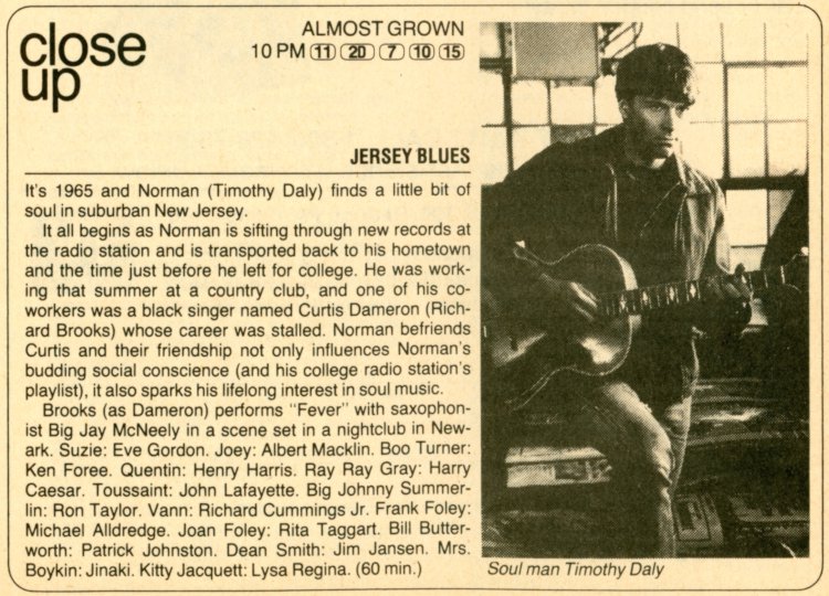 TV Guide Close-Up for Almost Grown on CBS Scan of a TV Guide Close-Up for Almost Grown on CBS.
