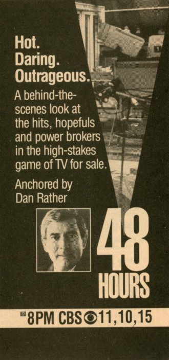 Scan of a TV Guide Ad for 48 Hours on CBS