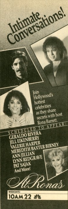 Scan of a TV Guide Ad for At Rona's on NBC