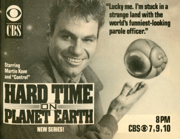 Scan of a TV Guide Ad for Hard Time on Planet Earth on CBS