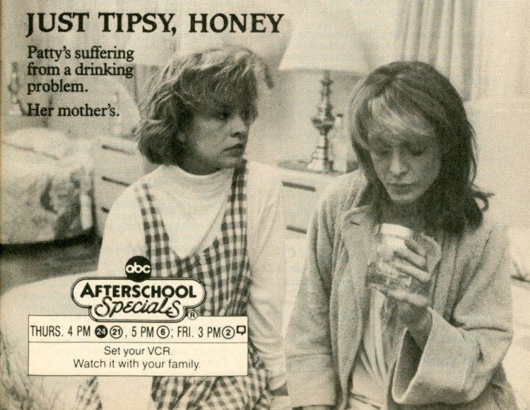 Scan of a TV Guide Ad for ABC Afterschool Specials: Just Tipsy, Honey