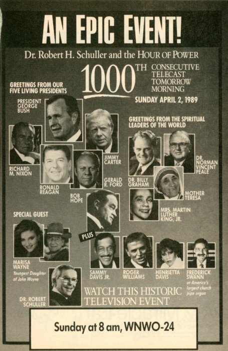 TV Guide Ad for Hour of Power on WNWO Scan of a TV Guide Ad for Hour of Power on WNWO