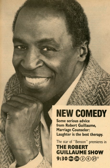 Scan of a TV Guide Ad for The Robert Guillaume Show on ABC