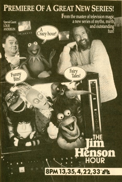 Scan of a TV Guide Ad for The Jim Henson Hour on NBC