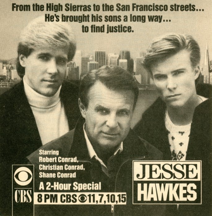 Scan of a TV Guide Ad for Jesse Hawks on CBS