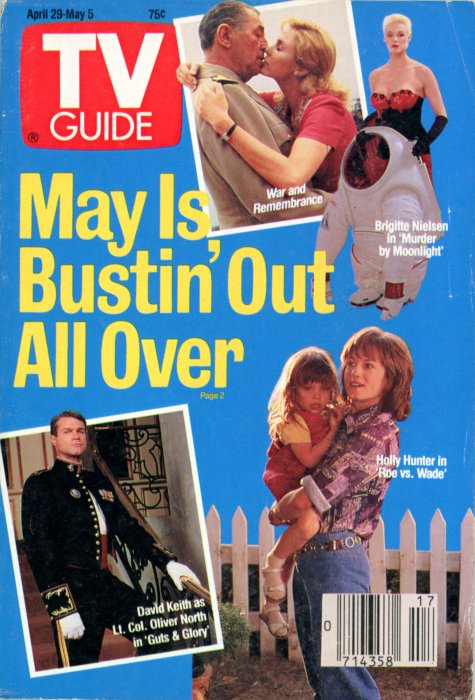 Scan of the front cover to the April 29th, 1989 issue of TV Guide magazine