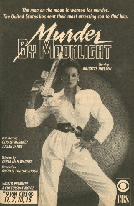 Scan of a TV Guide Ad for Murder By Moonlight on CBS