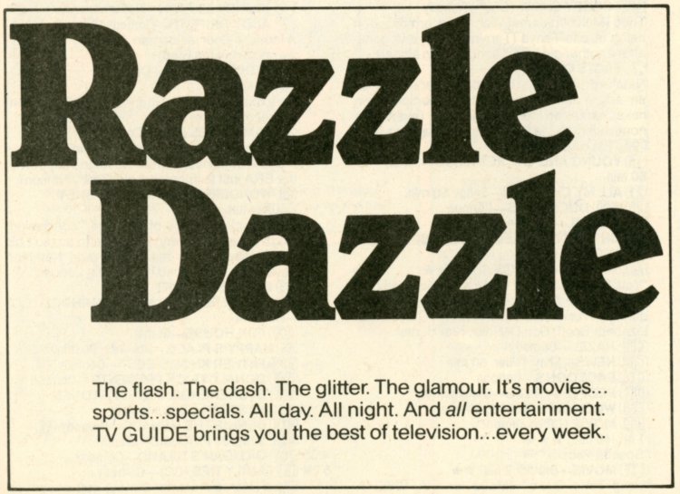 Scan of a TV Guide ad for TV Guide