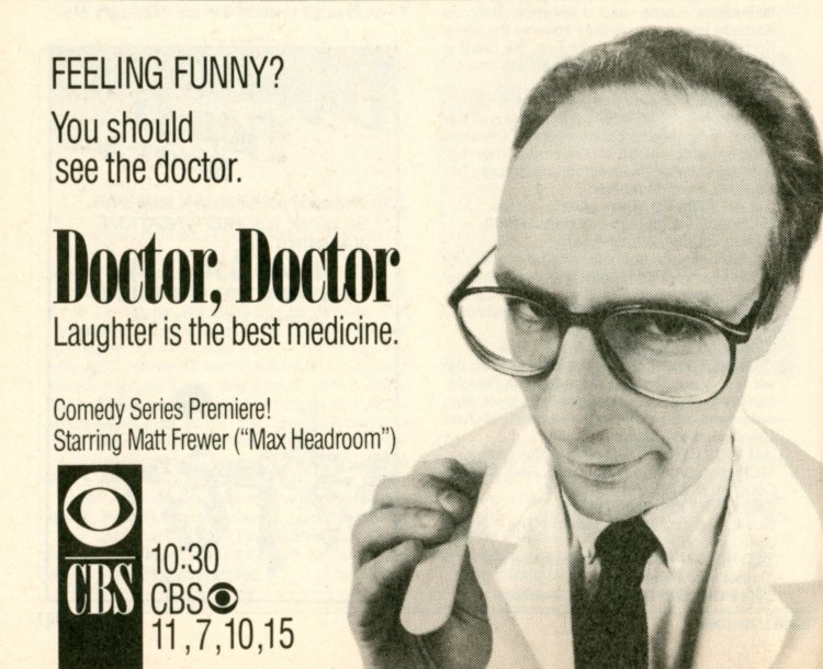 Scan of a TV Guide ad for Doctor, Doctor on CBS