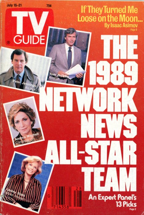 Scan of the front cover to the July 15th, 1989 issue of TV Guide magazine
