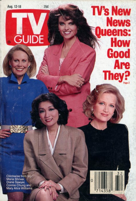 Scan of the front cover to the August 12th, 1989 issue of TV Guide magazine