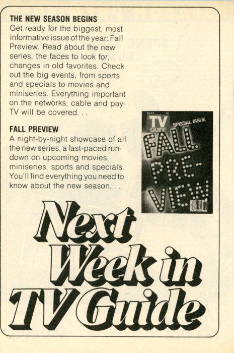 Scan of a TV Guide ad for the 1989 Fall Preview issue