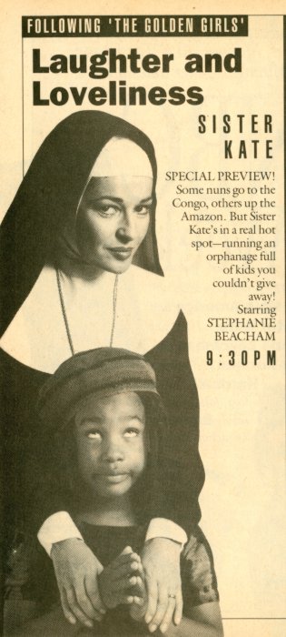 Scan of a TV Guide ad for Sister Kate on NBC