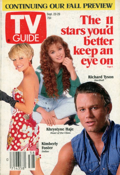 Scan of the front cover to the September 23rd, 1989 issue of TV Guide magazine