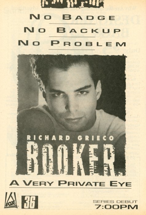 TV Guide Ad for Booker on FOX Scan of a TV Guide ad for Booker on FOX