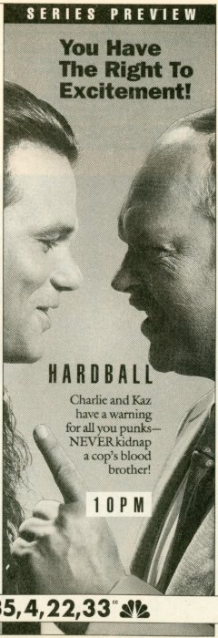 TV Guide Ad for Hardball on NBC Scan of a TV Guide ad for Hardball on NBC