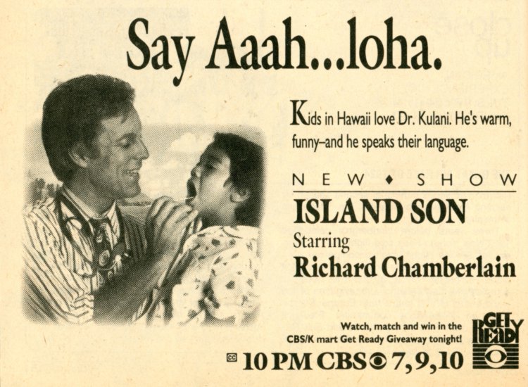 Scan of a TV Guide ad for Island Son on CBS