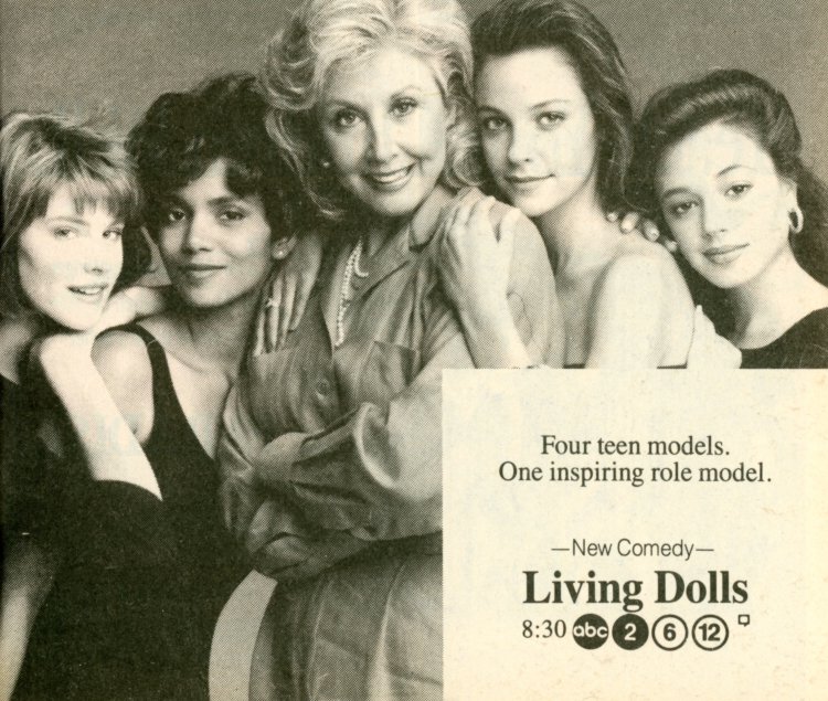 Scan of a TV Guide ad for Living Dolls on ABC