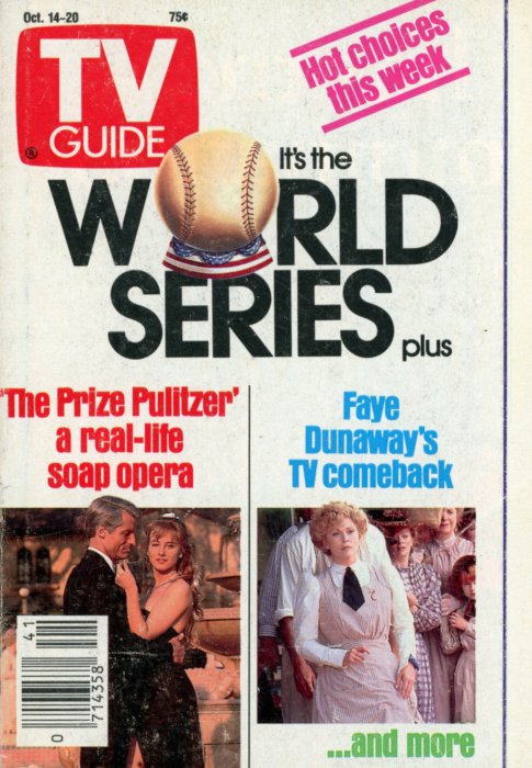Scan of the front cover to the October 14th, 1989 issue of TV Guide magazine