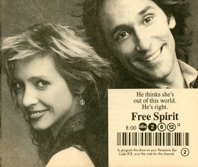 Scan of a TV Guide ad for Free Spirit on ABC