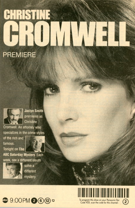 Scan of a TV Guide ad for Christine Cromwell on ABC