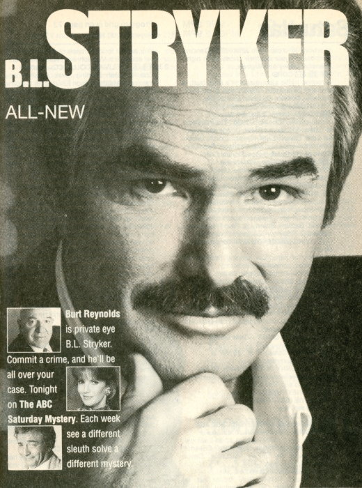 Scan of a TV Guide ad for B.L. Stryker on ABC