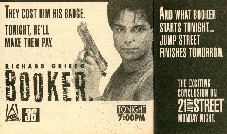 TV Guide Ad for Booker on FOX Scan of a TV Guide ad for Booker on FOX