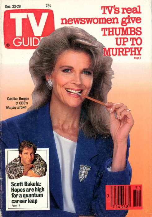 Scan of the front cover to the December 23rd, 1989 issue of TV Guide magazine