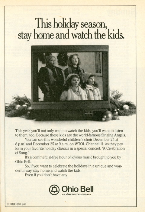 Scan of a TV Guide ad for "A Celebration of Song" on WTOL Channel 11
